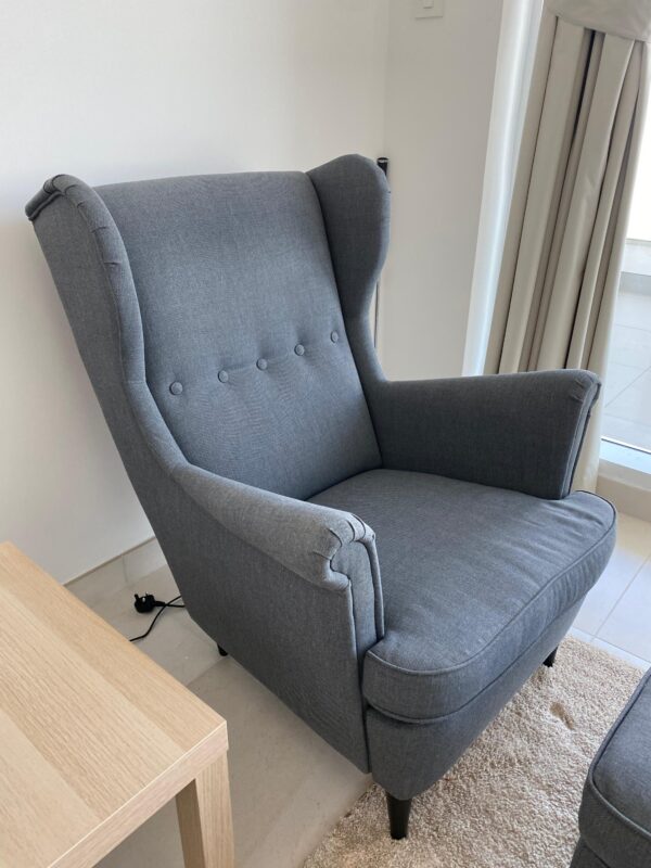Strandmon Wing Chair And Footstool, Ikea - Image 2